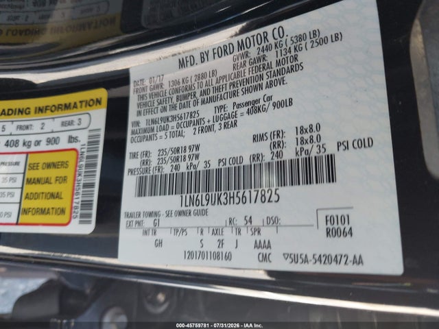 1LN6L9UK3H5617825 Lincoln Continental Livery