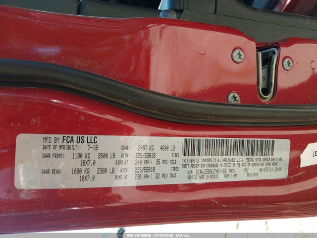 Продажа на аукционе авто 2018 Jeep Compass Altitude 4x4, vin: 3C4NJDBBXJT401486, номер лота: 45759826