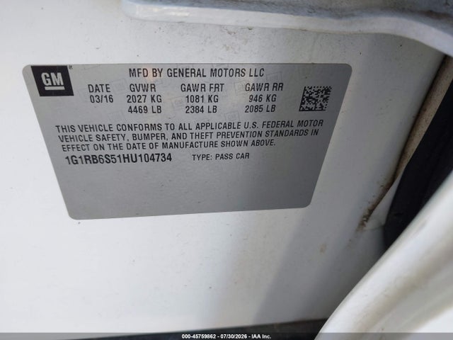 Chevrolet Volt Premier 2017 1G1RB6S51HU104734 Image 9