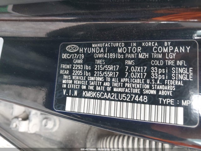 Hyundai Kona Sel Plus 2020 KM8K6CAA2LU527448 Image 9