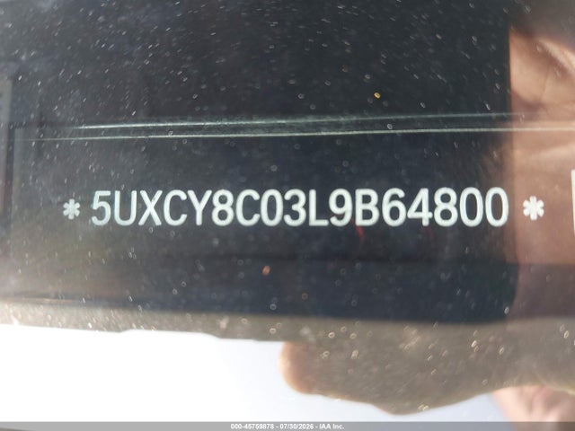 45759878 :رقم المزاد ، 5UXCY8C03L9B64800 vin ، 2020 Bmw X6 M50i مزاد بيع