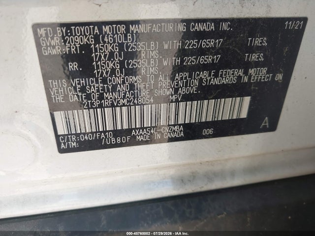 Toyota Rav4 Xle 2021 2T3P1RFV3MC248054 Image 9