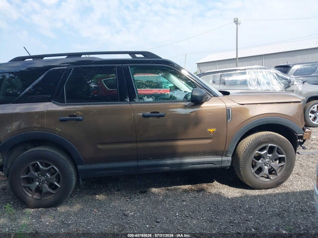 2022 Ford Bronco Sport Badlands მანქანა იყიდება აუქციონზე, vin: 3FMCR9D96NRE19859, აუქციონის ნომერი: 45760026