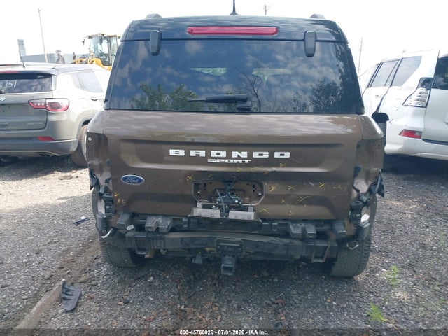 2022 Ford Bronco Sport Badlands მანქანა იყიდება აუქციონზე, vin: 3FMCR9D96NRE19859, აუქციონის ნომერი: 45760026