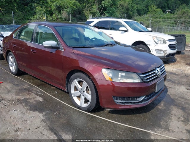 Auction sale of the 2013 Volkswagen Passat 2.5l Se, vin: 1VWBP7A37DC123589, lot number: 45760056