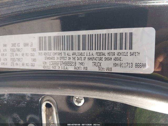 Продажа на аукционе авто 2017 Ram 1500 Tradesman  4x2 6'4 Box, vin: 1C6RR6FG7HS655218, номер лота: 45760149