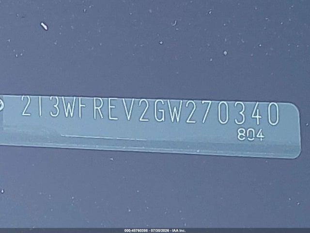 2T3WFREV2GW270340 Toyota Rav4 Xle