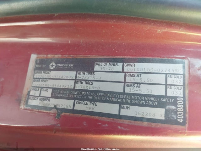 Aukcja sprzedaży 1978 Dodge Ram, vin: 0000A10BF8S292586, numer aukcji: 45760491