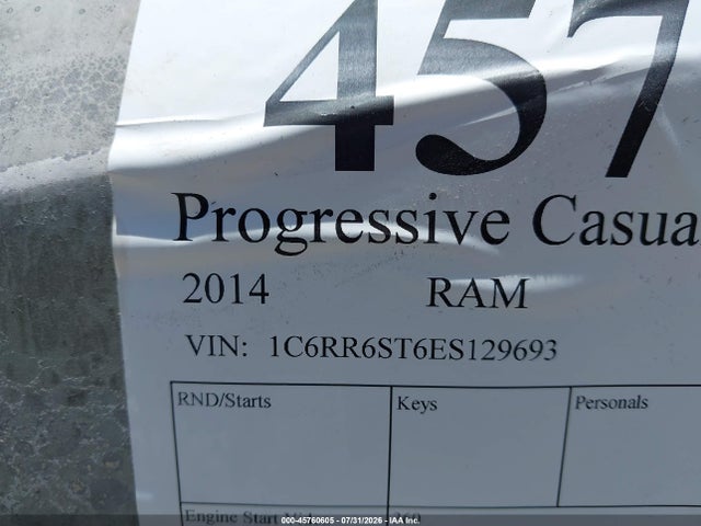 Auction sale of the 2014 Ram 1500, vin: 1C6RR6ST6ES129693, lot number: 45760605