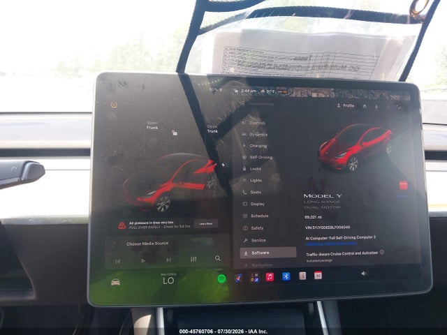Продаж на аукціоні авто 2020 Tesla Model Y Long Range Dual Motor All-wheel Drive, vin: 5YJYGDEE8LF006046, номер лоту: 45760706