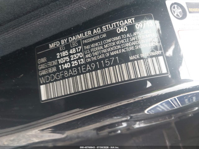 Aukcja sprzedaży 2014 Mercedes-benz C 300 Luxury 4matic, vin: WDDGF8AB1EA911571, numer aukcji: 45760843