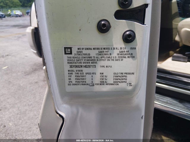 Продаж на аукціоні авто 2004 Cadillac Escalade Ext Standard, vin: 3GYEK62N14G297173, номер лоту: 45761219