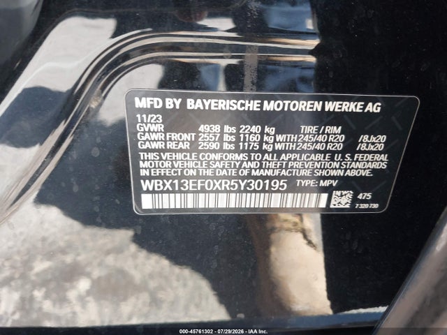 BMW X1 M35i 2024 WBX13EF0XR5Y30195 Image 9
