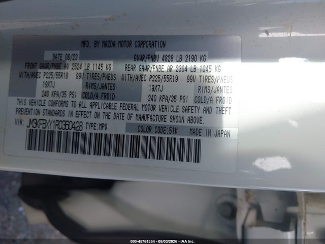 Продаж на аукціоні авто 2024 Mazda Cx-5 2.5 Turbo Signature, vin: JM3KFBXY1R0360428, номер лоту: 45761354
