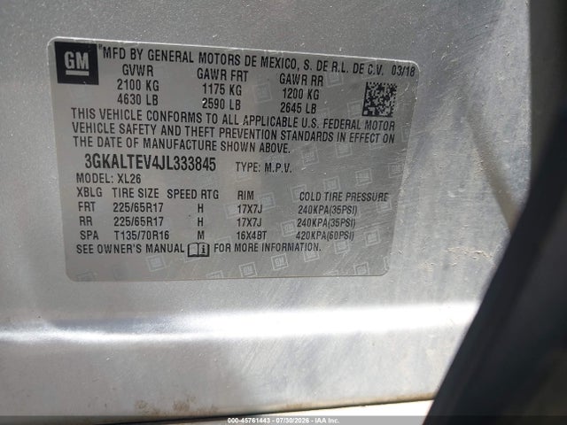 GMC Terrain Sle 2018 3GKALTEV4JL333845 Image 9