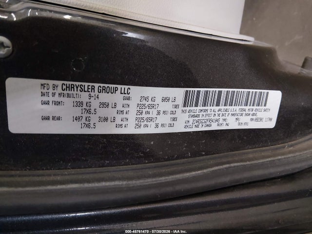 Продаж на аукціоні авто 2015 Dodge Grand Caravan Sxt, vin: 2C4RDGCG2FR541045, номер лоту: 45761470