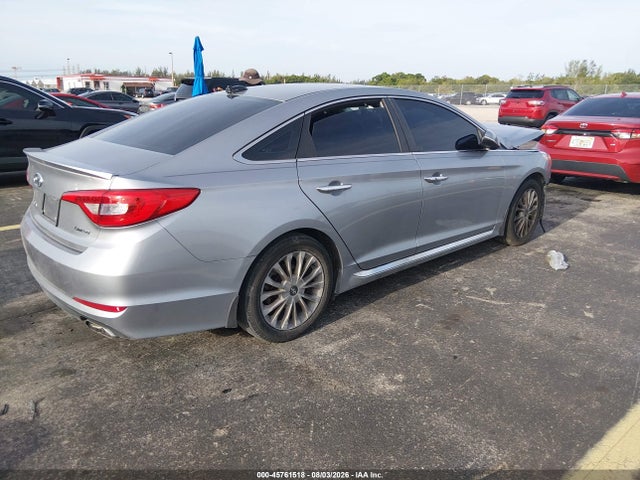 2015 Hyundai Sonata Limited მანქანა იყიდება აუქციონზე, vin: 5NPE34AF0FH050609, აუქციონის ნომერი: 45761518