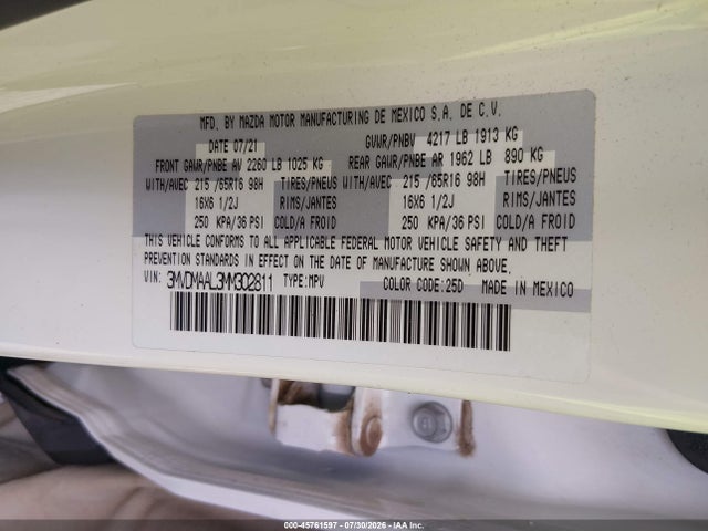 Mazda Cx-30 2.5 S 2021 3MVDMAAL3MM302811 Image 9