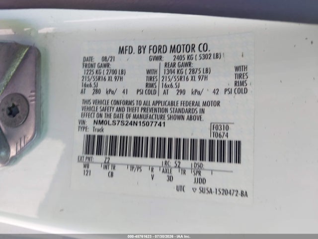 Ford Transit Connect Xl 2022 NM0LS7S24N1507741 Image 9