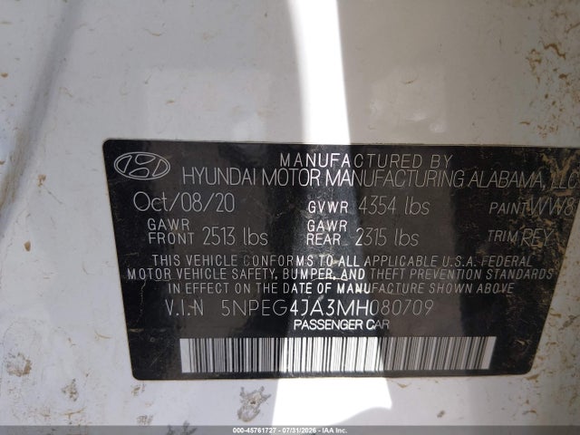 Hyundai SONATA SE 2021 5NPEG4JA3MH080709 Image 9