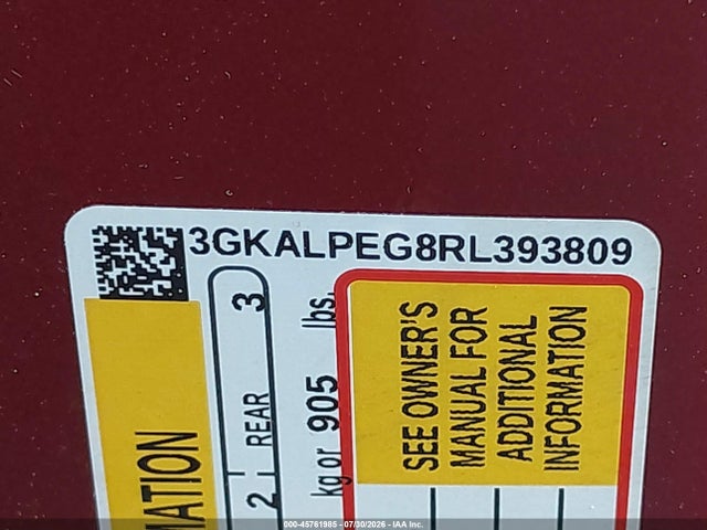 Продажа на аукционе авто 2024 Gmc Terrain Fwd Slt, vin: 3GKALPEG8RL393809, номер лота: 45761985