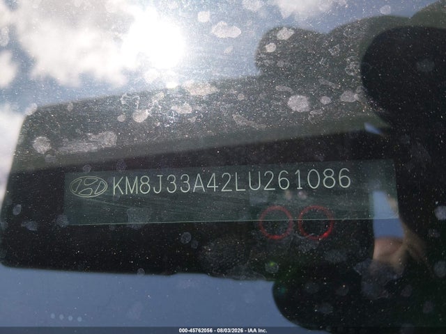 Aukcja sprzedaży 2020 Hyundai Tucson Value, vin: KM8J33A42LU261086, numer aukcji: 45762056