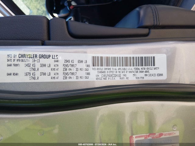 Aukcja sprzedaży 2014 Jeep Grand Cherokee Laredo, vin: 1C4RJFAGXEC324162, numer aukcji: 45762099