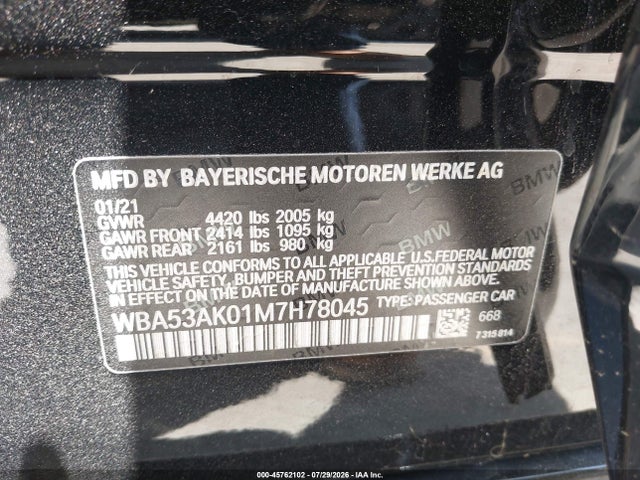 WBA53AK01M7H78045 BMW 228i Gran Coupe Sdrive