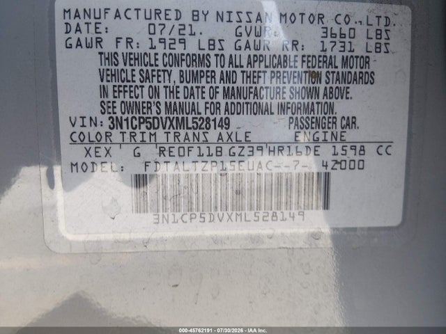 Nissan Kicks Sr Xtronic Cvt 2021 3N1CP5DVXML528149 Image 9