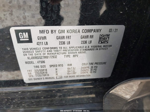 Продаж на аукціоні авто 2021 Buick Encore Gx Fwd Select, vin: KL4MMDS27MB172932, номер лоту: 45762372