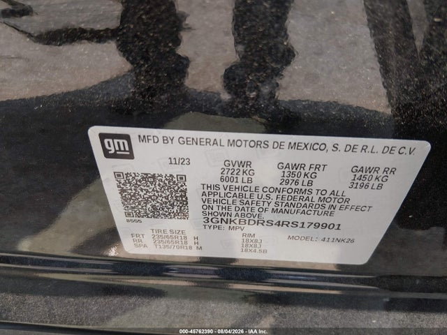 Chevrolet Blazer Fwd 3lt 2024 3GNKBDRS4RS179901 Image 9
