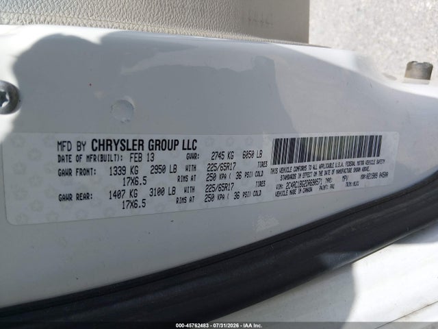 Aukcja sprzedaży 2013 Chrysler Town & Country Touring, vin: 2C4RC1BG2DR690571, numer aukcji: 45762483