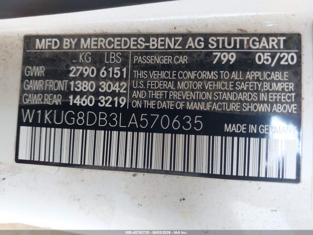 Mercedes-Benz S 560 2020 W1KUG8DB3LA570635 Image 9