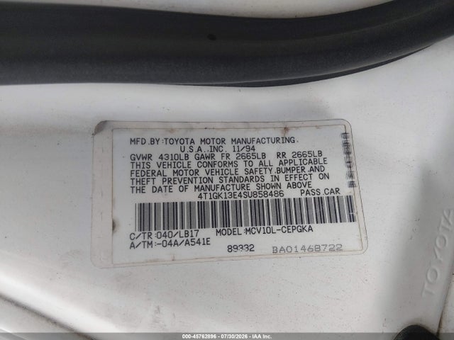 Aukcja sprzedaży 1995 Toyota Camry Xle, vin: 4T1GK13E4SU858486, numer aukcji: 45762896