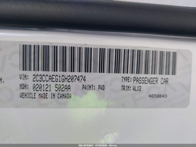 Aukcja sprzedaży 2016 Chrysler 300c, vin: 2C3CCAEG1GH207474, numer aukcji: 45762947