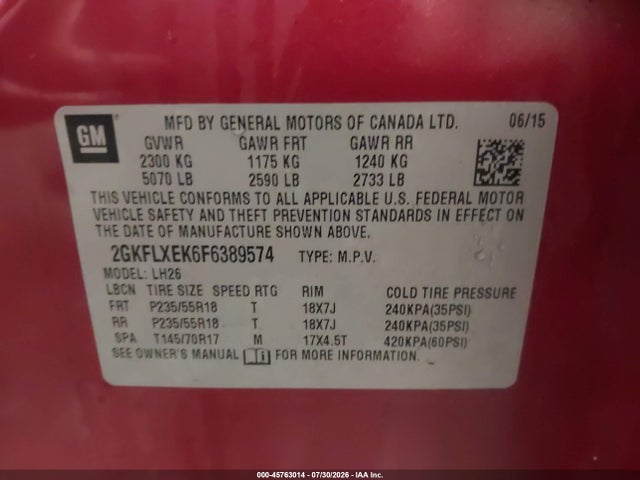 GMC Terrain Slt-1 2015 2GKFLXEK6F6389574 Image 9