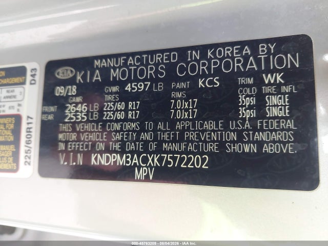 KIA Sportage Lx 2019 KNDPM3ACXK7572202 Image 9