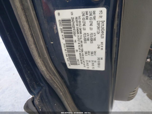 Продажа на аукционе авто 2000 Dodge Grand Caravan Se/sport, vin: 2b4gp44g8yr729547, номер лота: 45763212