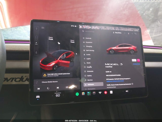 45763254 :رقم المزاد ، 5YJ3E1EA6TF134586 vin ، 2026 Tesla Model 3 مزاد بيع