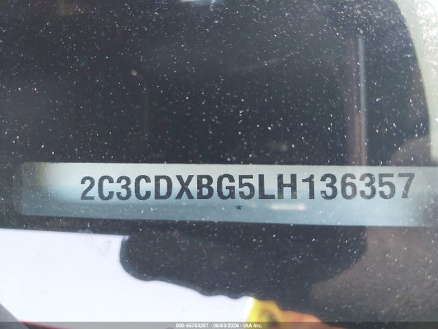 45763297 :رقم المزاد ، 2C3CDXBG5LH136357 vin ، 2020 Dodge Charger Sxt Rwd مزاد بيع