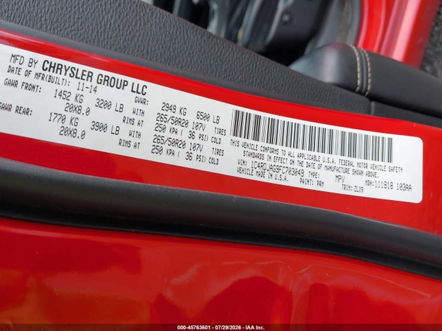 1C4RDJAG9FC703049 Dodge Durango Sxt