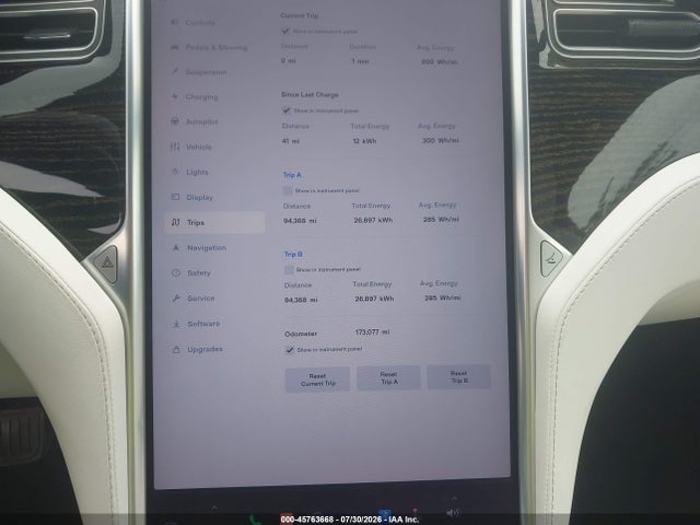 Продаж на аукціоні авто 2017 Tesla Model S 60/75, vin: 5YJSA1E11HF225358, номер лоту: 45763668