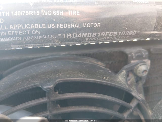 Продажа на аукционе авто 2015 Harley-davidson Xg750, vin: 1HD4NBB19FC510390, номер лота: 45763886