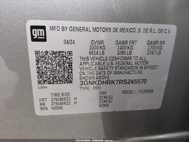 Chevrolet Blazer Ev Rwd Rs 2024 3GNKDHRK7RS245570 Image 9