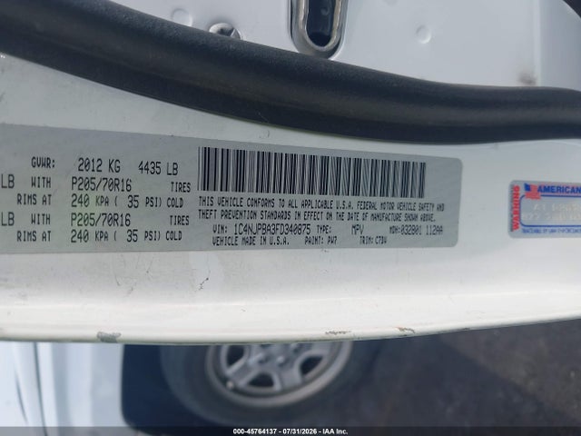 Aukcja sprzedaży 2015 Jeep Patriot Sport, vin: 1C4NJPBA3FD340875, numer aukcji: 45764137