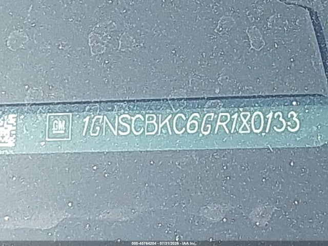 45764204 :رقم المزاد ، 1GNSCBKC6GR180133 vin ، 2016 Chevrolet Tahoe Lt مزاد بيع