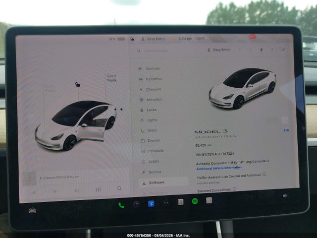 5YJ3E1EA3LF797324 Tesla Model 3 Standard Range Plus Rear-wheel Drive/standard Range Rear-wheel Drive