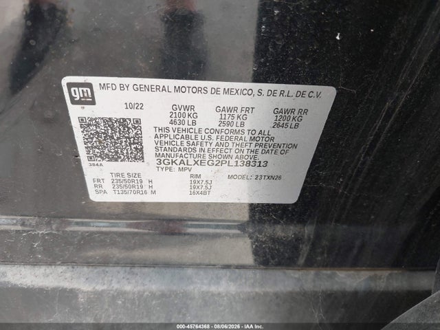Продажа на аукционе авто 2023 Gmc Terrain Awd Denali, vin: 3GKALXEG2PL138313, номер лота: 45764368