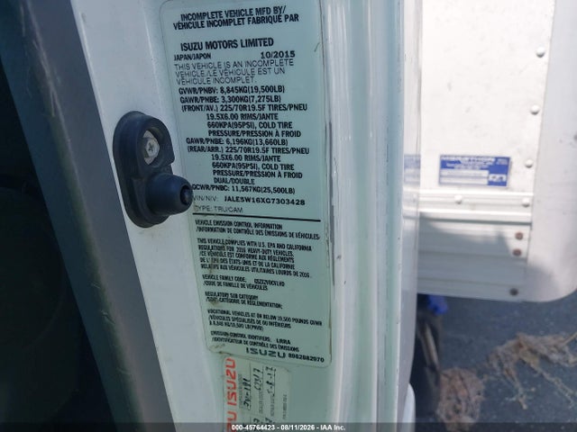 Isuzu Dsl Reg At 2016 JALE5W16XG7303428 Image 8