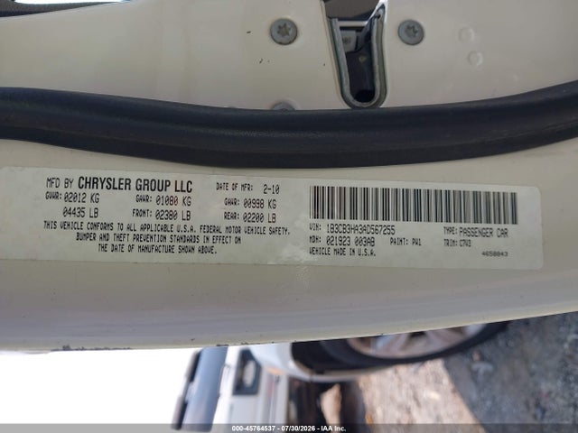 Продаж на аукціоні авто 2010 Dodge Caliber Mainstreet, vin: 1B3CB3HA3AD567255, номер лоту: 45764537